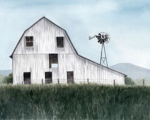 Bygone Barn I by Grace Popp Oil Painting