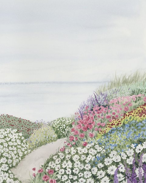 Coastal Gardens II by Grace Popp - Hand-Painted Oil Painting Reproduction