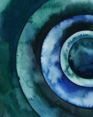 Cobalt Vortex I Oil painting by Grace Popp