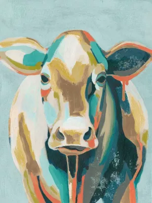 Colorful Cows II by Grace Popp Oil Painting