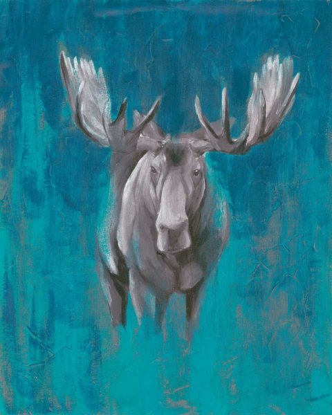 Contemporary Cervidae I by Grace Popp - Hand-Painted Oil Painting Reproduction