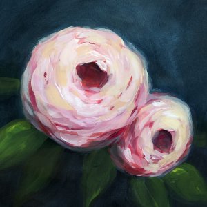 Ethereal Blooms II Oil painting by Grace Popp