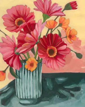 Gerbera Daisy Bouquet I Oil painting by Grace Popp