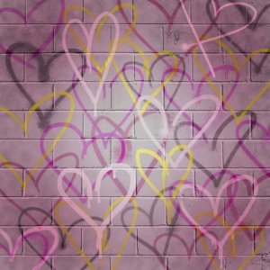 Graffiti Hearts II by Grace Popp Oil Painting