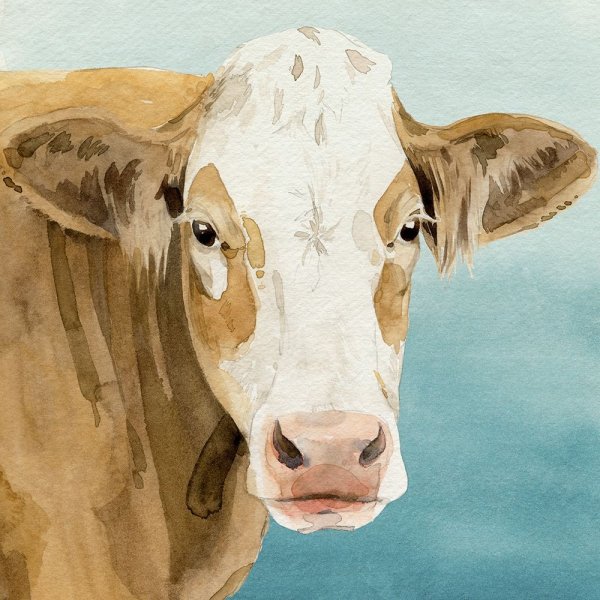 Hereford Stare I by Grace Popp - Hand-Painted Oil Painting Reproduction
