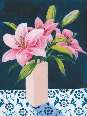 Honey's Lilies I by Grace Popp Oil Painting