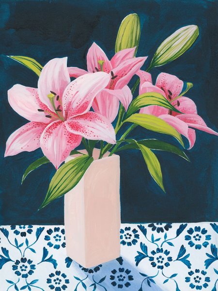 Main Product Photo of Honey's Lilies I Painting by Grace Popp