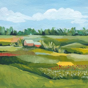 Idyllic Valley I Oil painting by Grace Popp