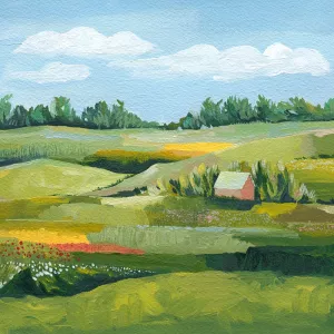 Idyllic Valley II Oil Painting by Grace Popp - Contemporary