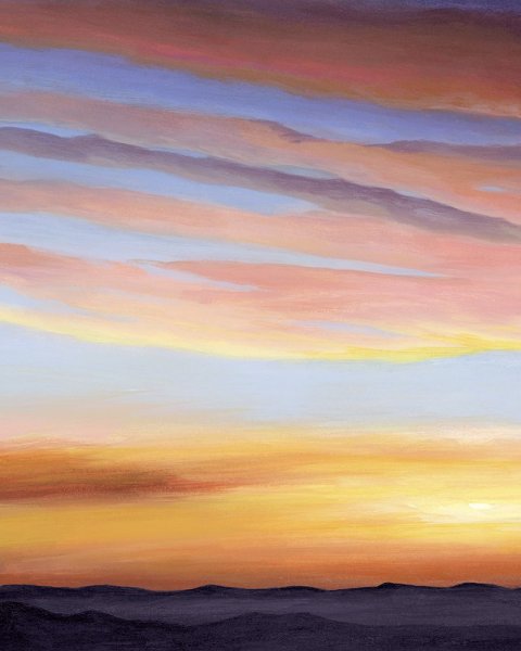 Main Product Photo of Ignited Dusk I Painting by Grace Popp