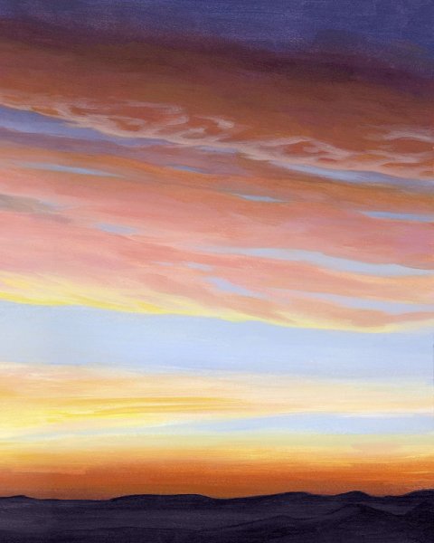 Ignited Dusk II by Grace Popp - Hand-Painted Oil Painting Reproduction