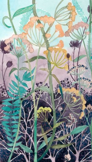 Illuminated Wildflowers I by Grace Popp Oil Painting