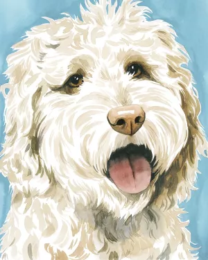 Labradoodle II by Grace Popp Oil Painting
