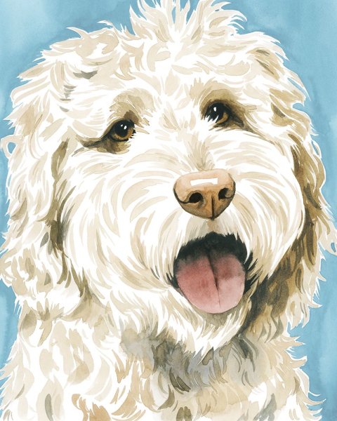 Main Product Photo of Labradoodle II Painting by Grace Popp
