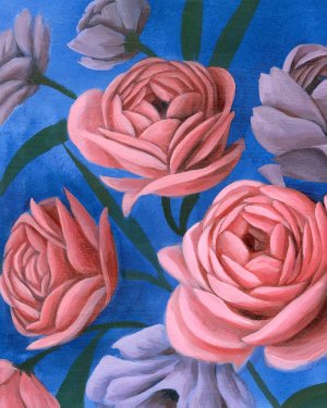 Layered Petals I by Grace Popp Oil Painting