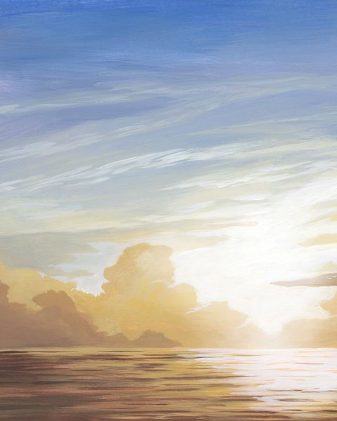 Main Product Photo of Luminous Waters I Painting by Grace Popp