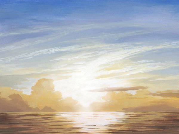Luminous Waters III by Grace Popp - Hand-Painted Oil Painting Reproduction