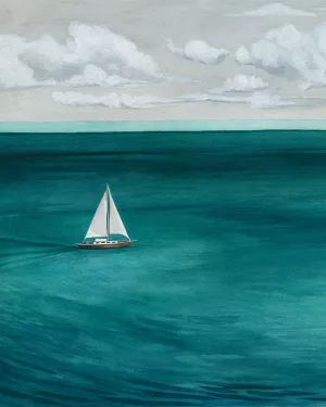 Mediterranean Sails I by Grace Popp Oil Painting