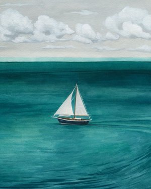 Mediterranean Sails II by Grace Popp Oil Painting