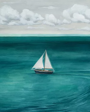 Mediterranean Sails II by Grace Popp Oil Painting