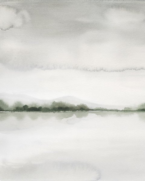 Misty River View I by Grace Popp - Hand-Painted Oil Painting Reproduction