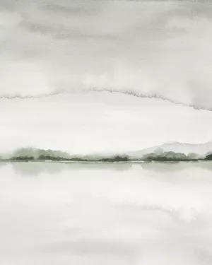 Misty River View II Oil Painting by Grace Popp - Contemporary