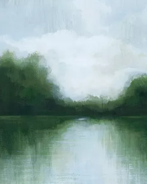 Mossy Reflections I Oil Painting by Grace Popp - Contemporary