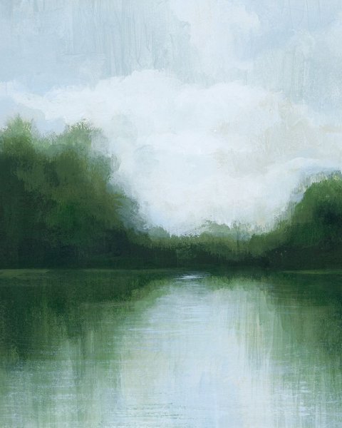 Mossy Reflections I by Grace Popp - Hand-Painted Oil Painting Reproduction
