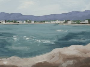 Periwinkle Cove II Oil painting by Grace Popp