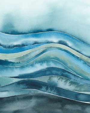 Quiet Wave I by Grace Popp Oil Painting