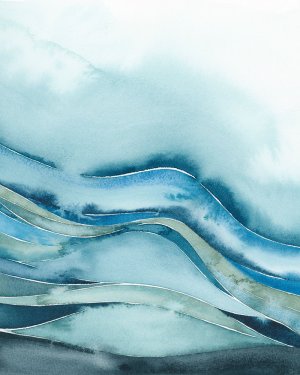 Quiet Wave II Oil painting by Grace Popp