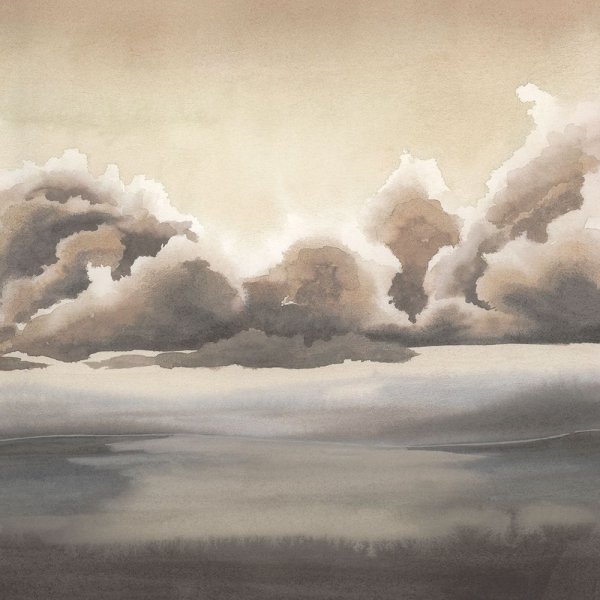 Main Product Photo of Sepia Sea Fret I Painting by Grace Popp