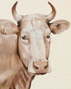 Sepia Sweetie I Oil Painting by Grace Popp - Contemporary