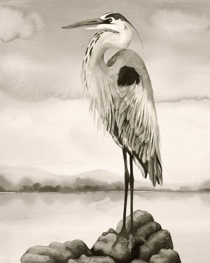 Sepia Watcher I by Grace Popp Oil Painting