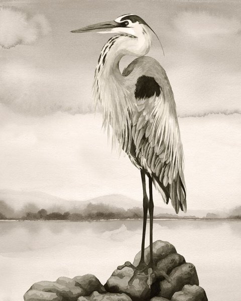 Main Product Photo of Sepia Watcher I Painting by Grace Popp