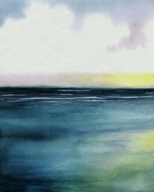 Sherbet Sunset Diptych I by Grace Popp Oil Painting