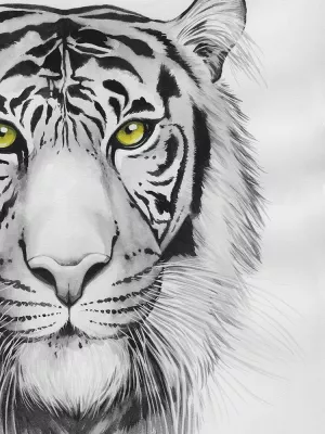 Snow Tigre I by Grace Popp Oil Painting