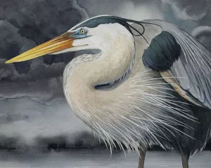 Stormy Blue II Oil Painting by Grace Popp - Contemporary
