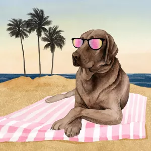 Sun Lovin' Pups I by Grace Popp Oil Painting