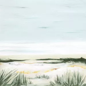 Sunbleached Beach II Oil Painting by Grace Popp - Contemporary