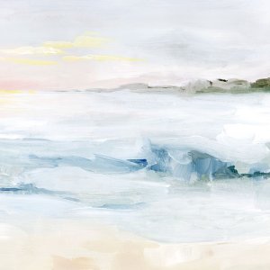 Surf at Dawn II Oil Painting by Grace Popp - Contemporary