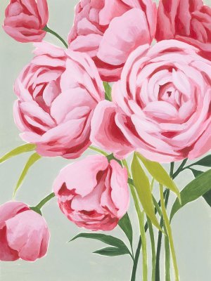 This Year's Peonies I by Grace Popp Oil Painting