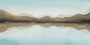Turquoise Reflections III Oil painting by Grace Popp