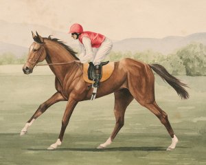 Vintage Equestrian I by Grace Popp Oil Painting