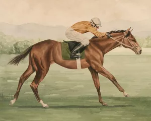 Vintage Equestrian II by Grace Popp Oil Painting