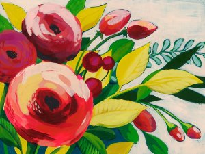 Vivacious Bloom I by Grace Popp Oil Painting