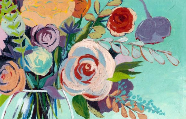 Vivid Convergence I by Grace Popp - Hand-Painted Oil Painting Reproduction