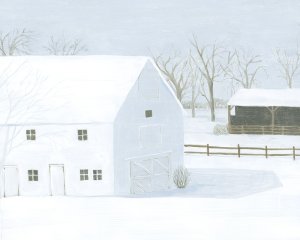 Whiteout Farm I Oil painting by Grace Popp