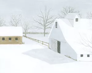 Whiteout Farm II by Grace Popp Oil Painting