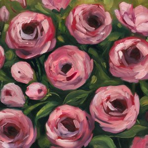 Wiliest Roses I by Grace Popp Oil Painting